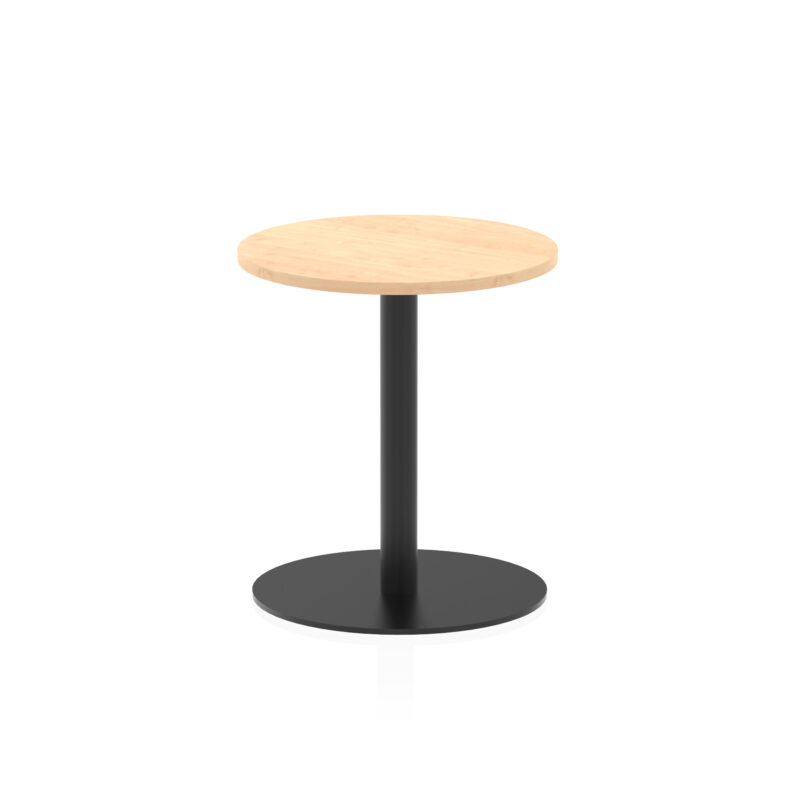 italia round poseur table black leg