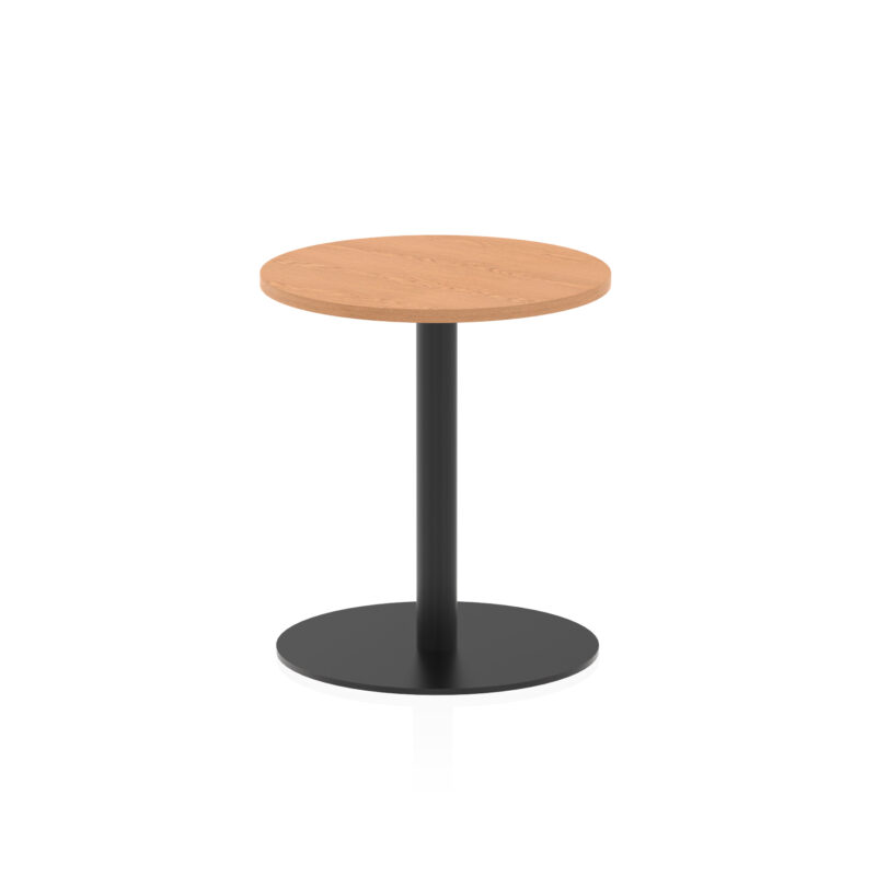 italia round poseur table black leg