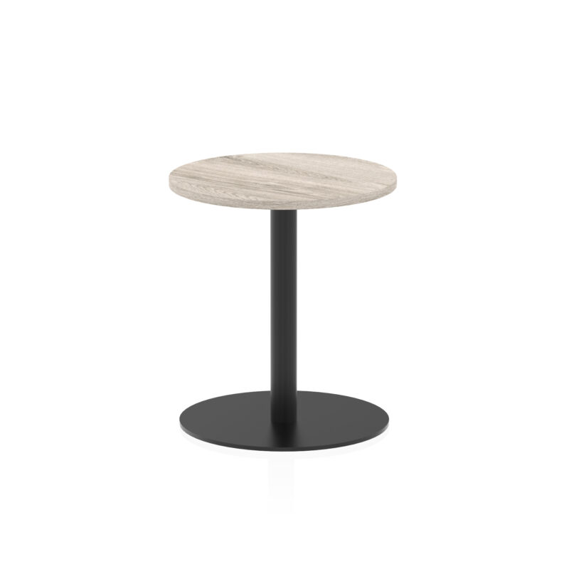italia round poseur table black leg