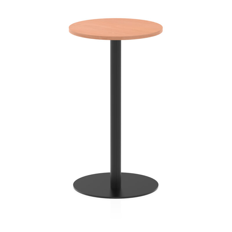 italia round poseur table black leg