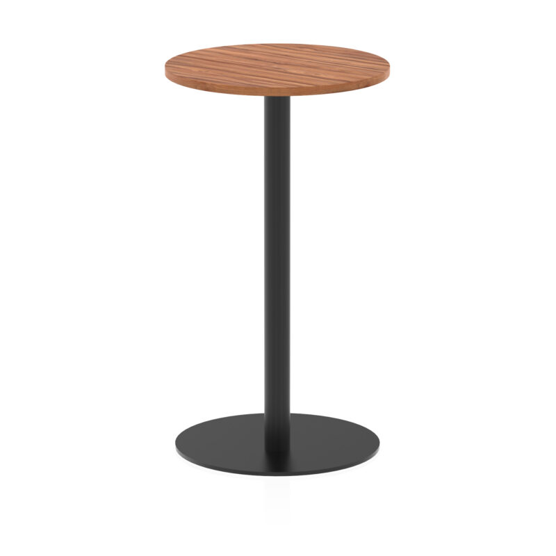 italia round poseur table black leg