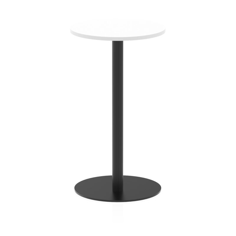 italia round poseur table black leg