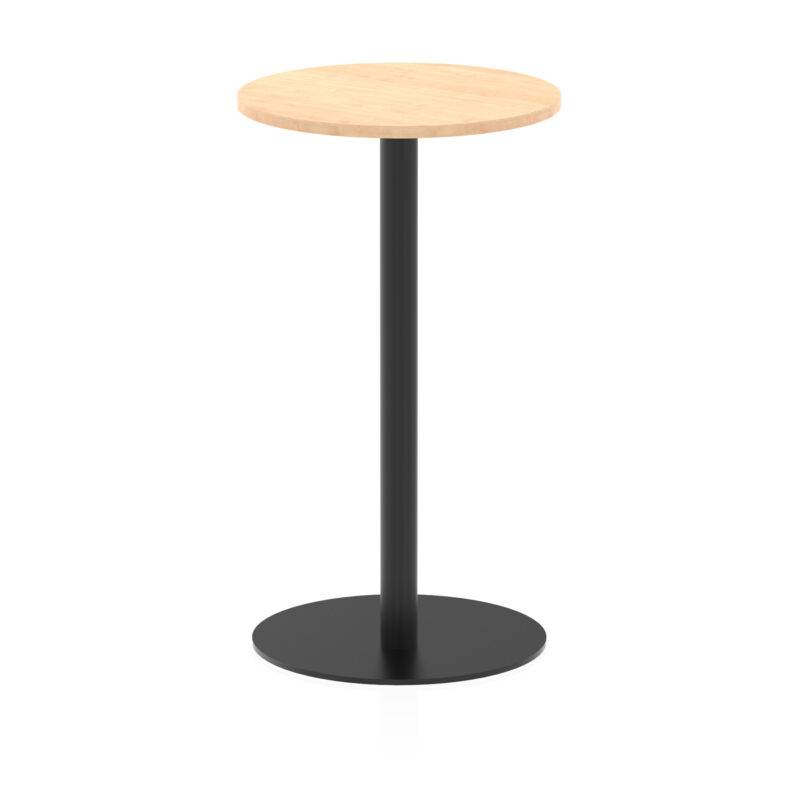 italia round poseur table black leg
