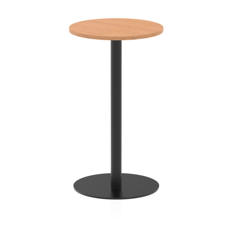 italia round poseur table black leg