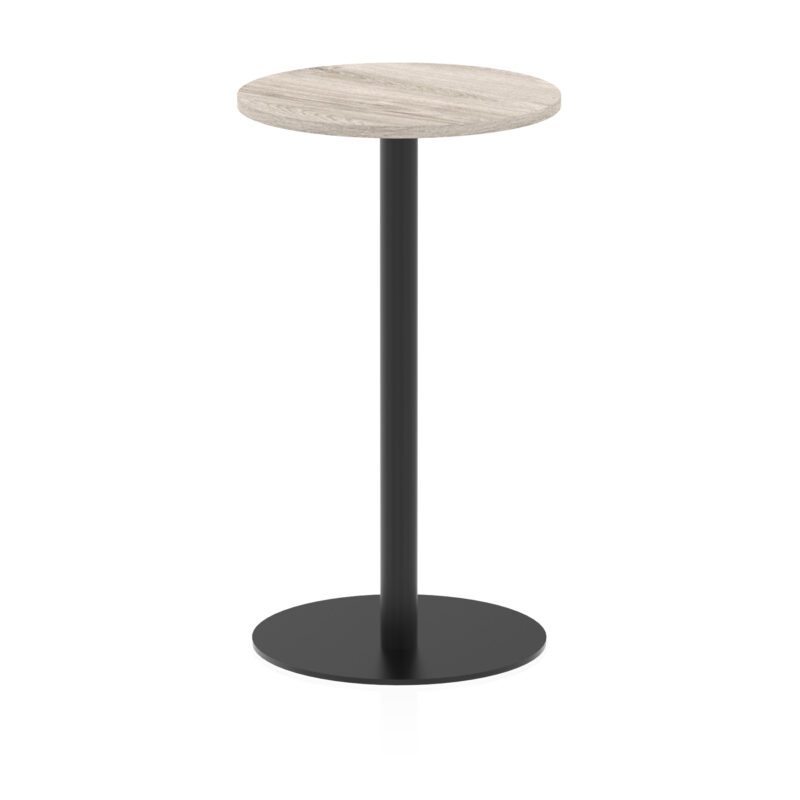 italia round poseur table black leg