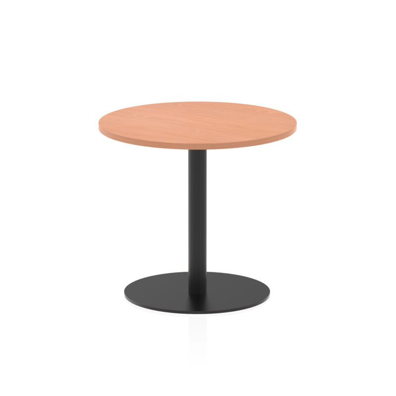 italia round poseur table black leg