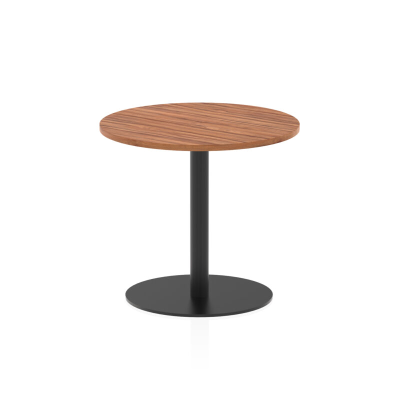 italia round poseur table black leg