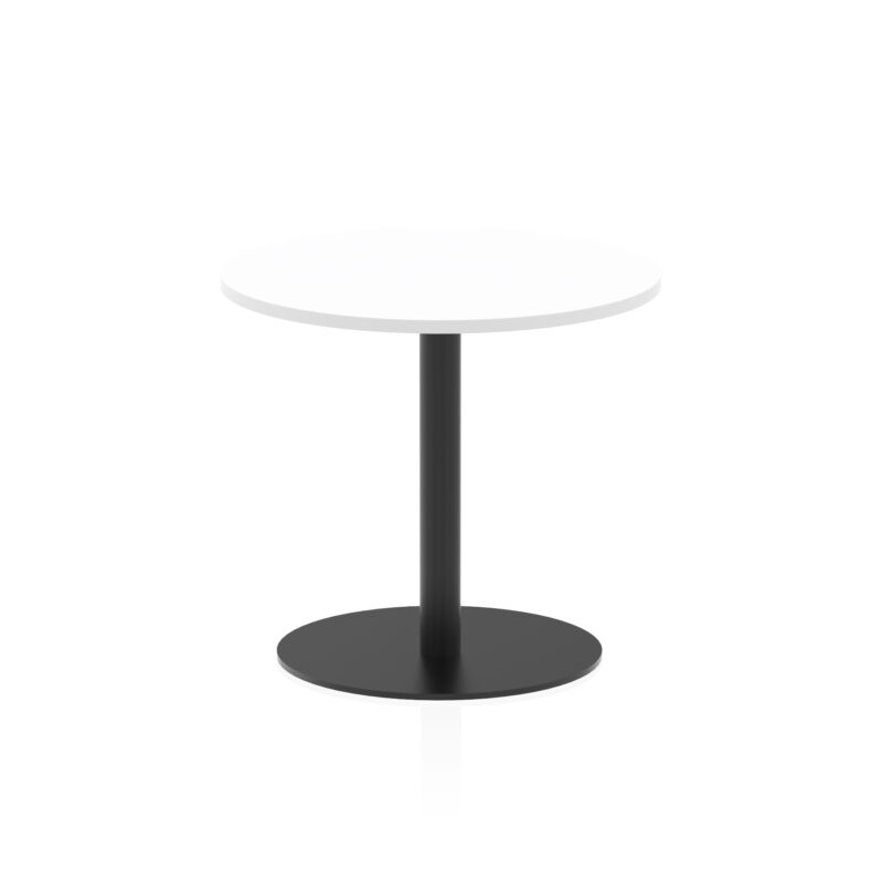 italia round poseur table black leg