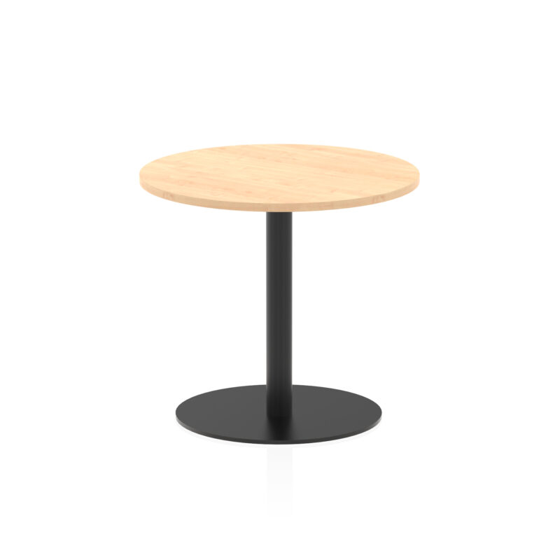 italia round poseur table black leg