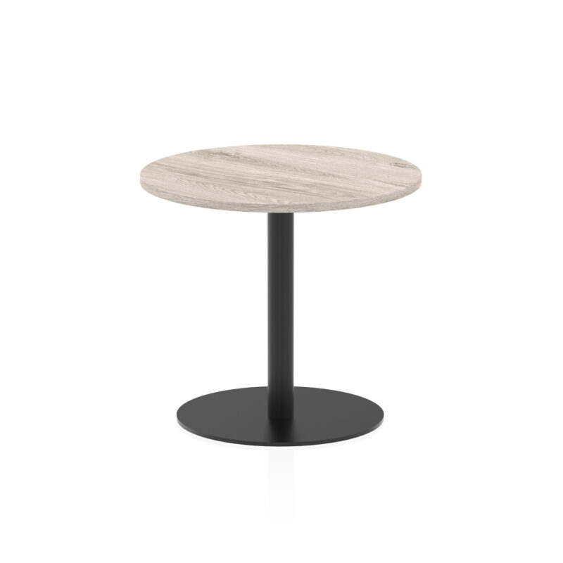 italia round poseur table black leg