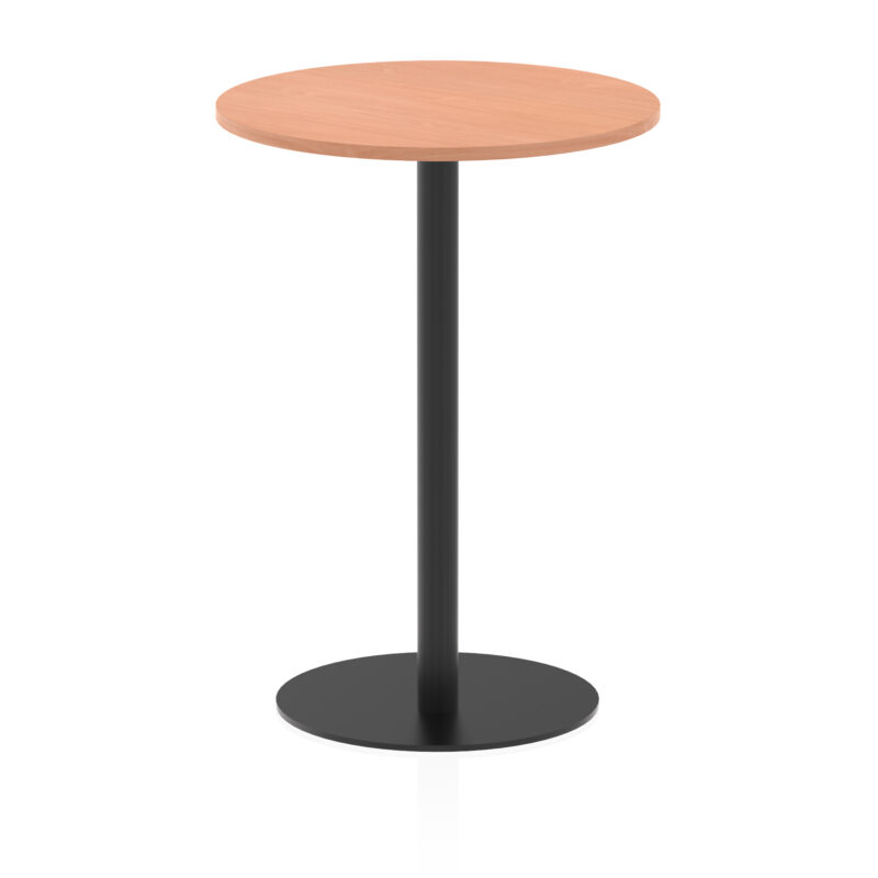 italia round poseur table black leg