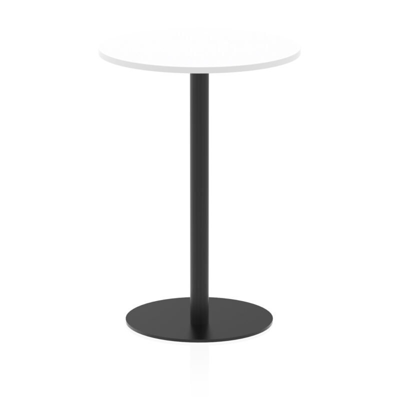 italia round poseur table black leg
