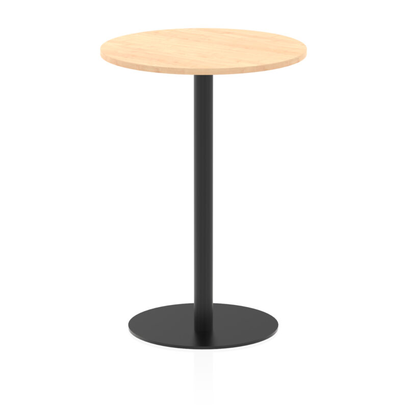 italia round poseur table black leg