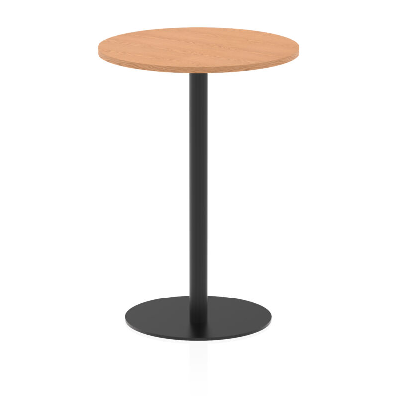 italia round poseur table black leg