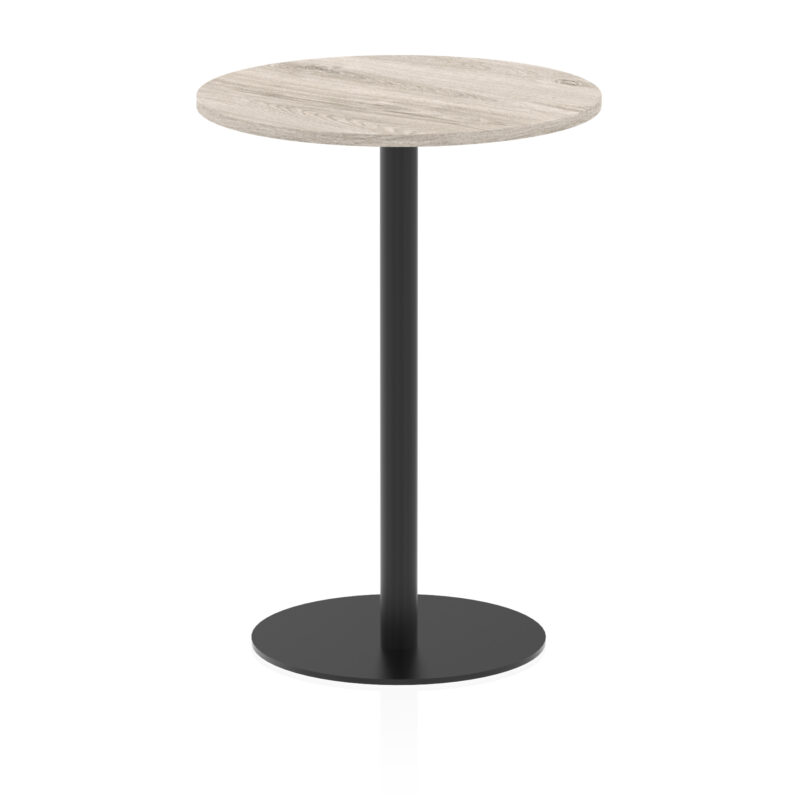 italia round poseur table black leg