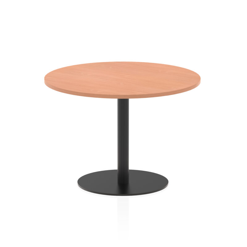 italia round poseur table black leg