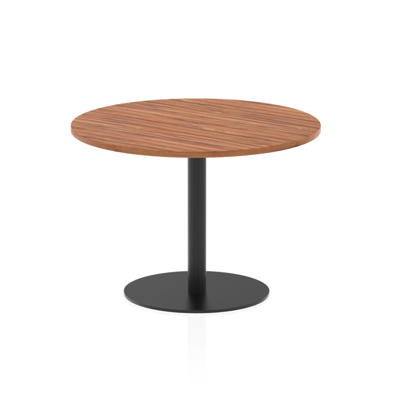 italia round poseur table black leg