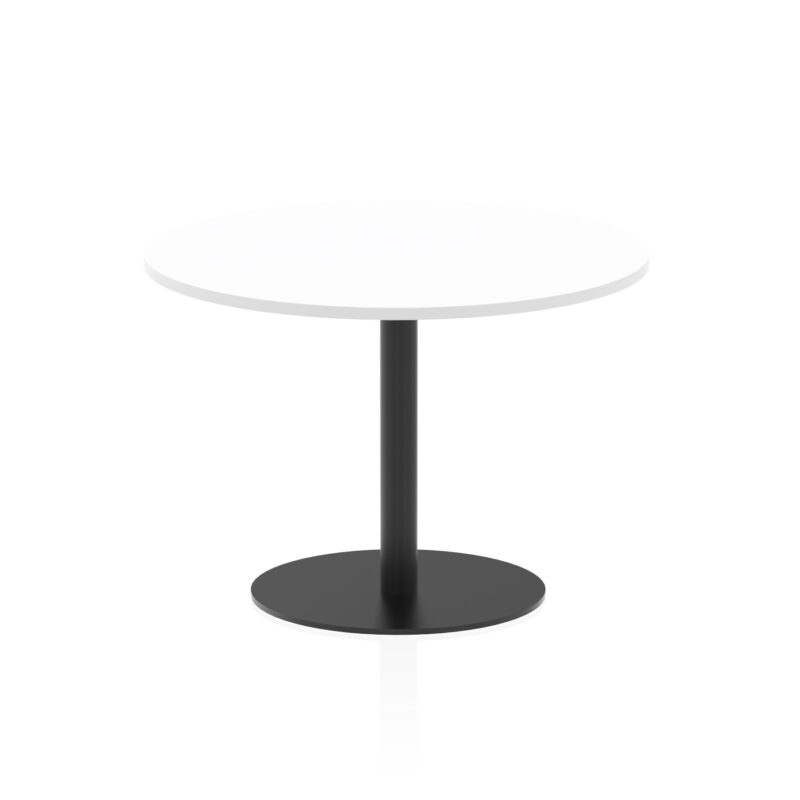 italia round poseur table black leg
