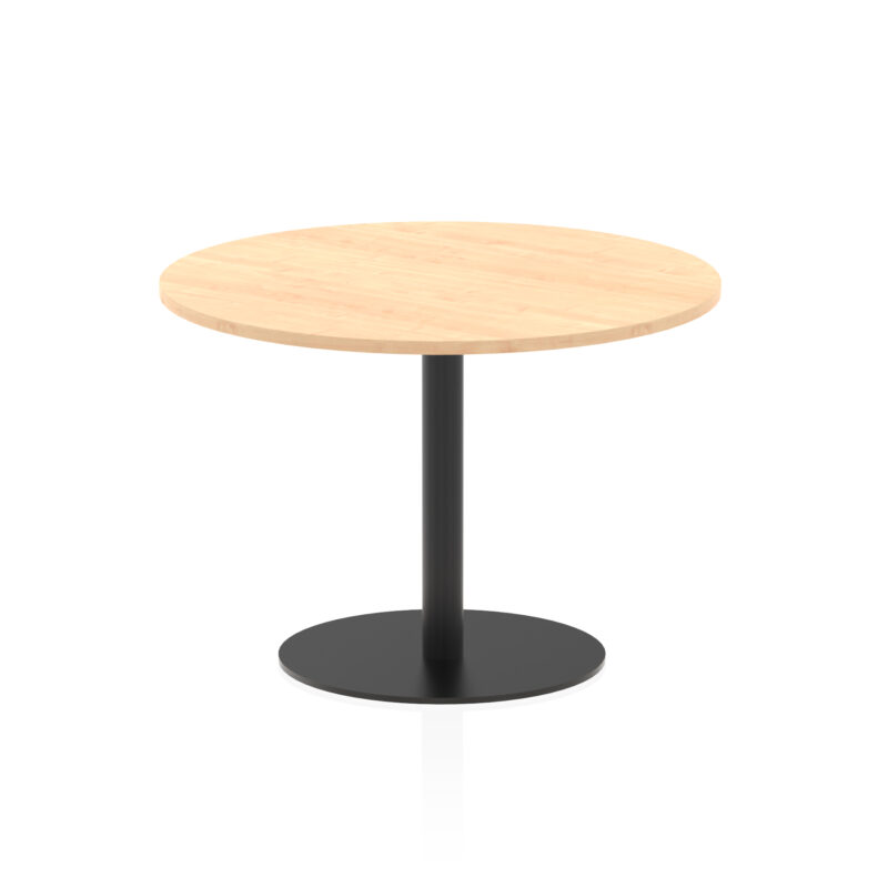 italia round poseur table black leg
