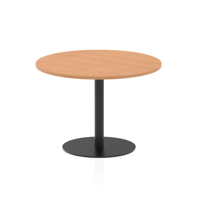 italia round poseur table black leg