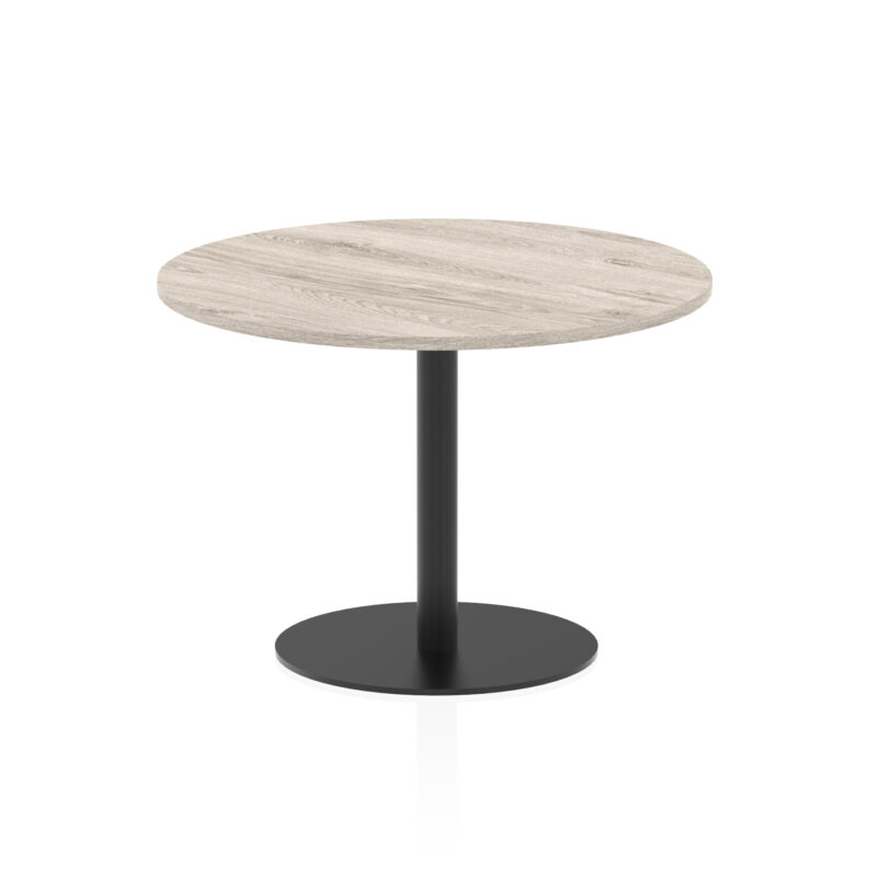 italia round poseur table black leg
