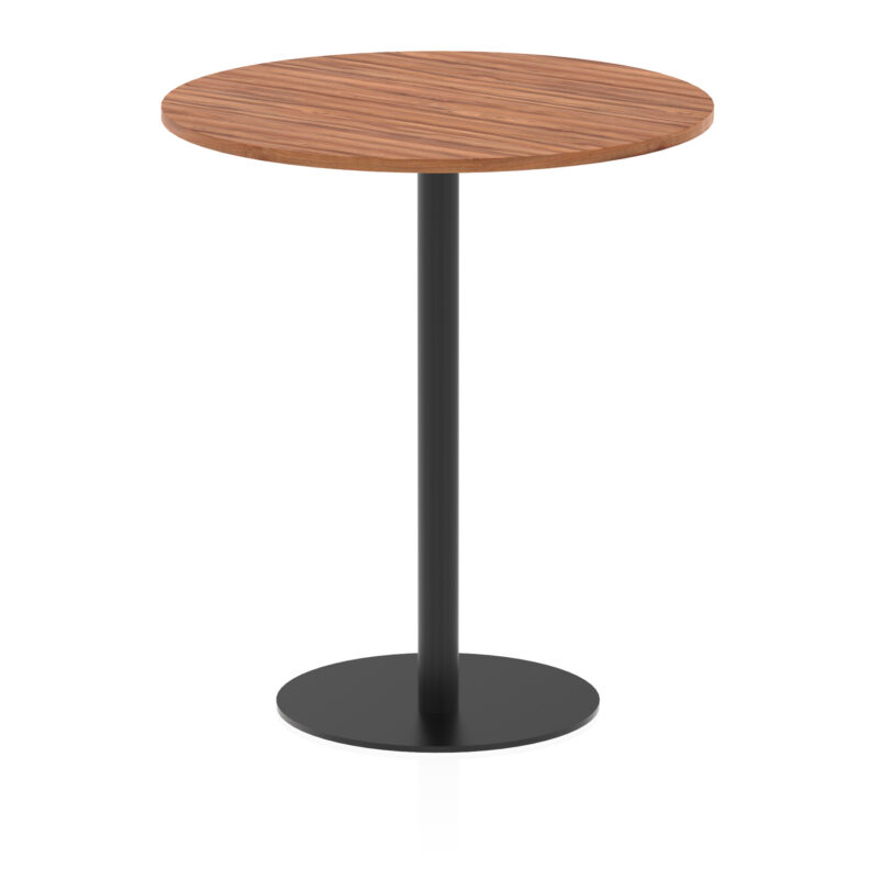 italia round poseur table black leg