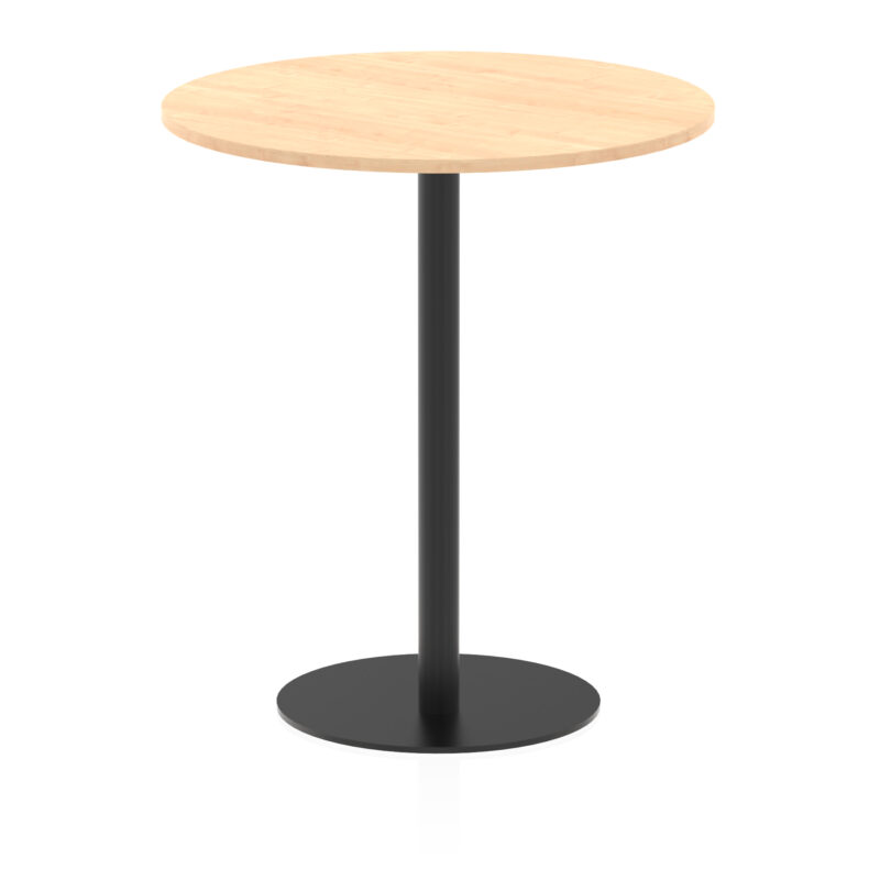 italia round poseur table black leg