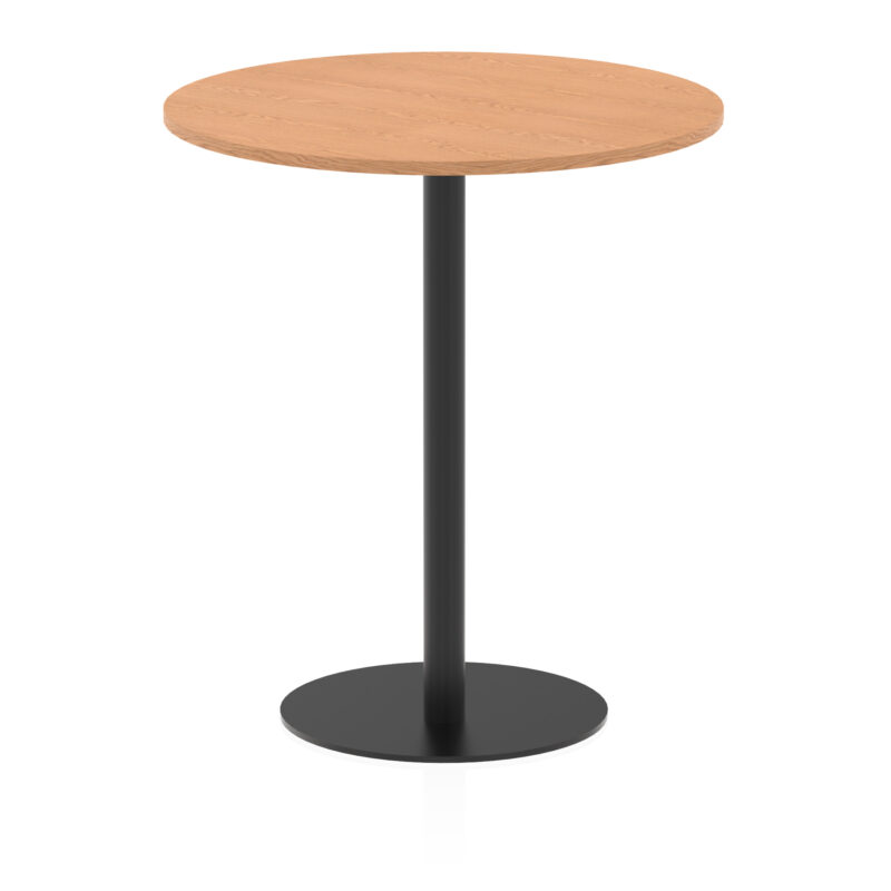 italia round poseur table black leg
