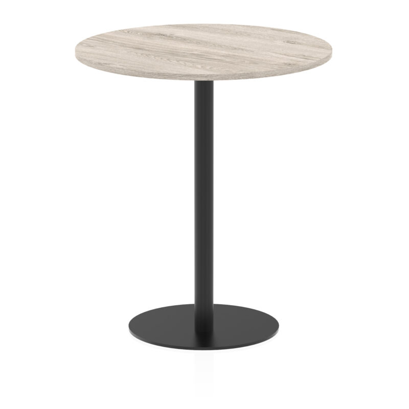 italia round poseur table black leg