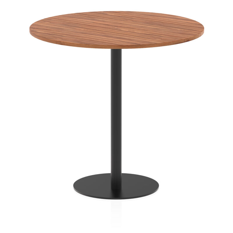 italia round poseur table black leg