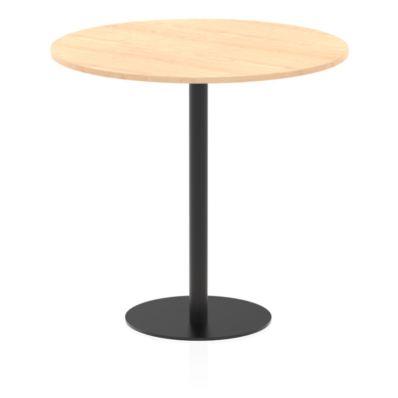 italia round poseur table black leg