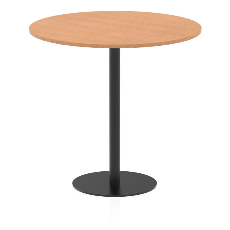 italia round poseur table black leg