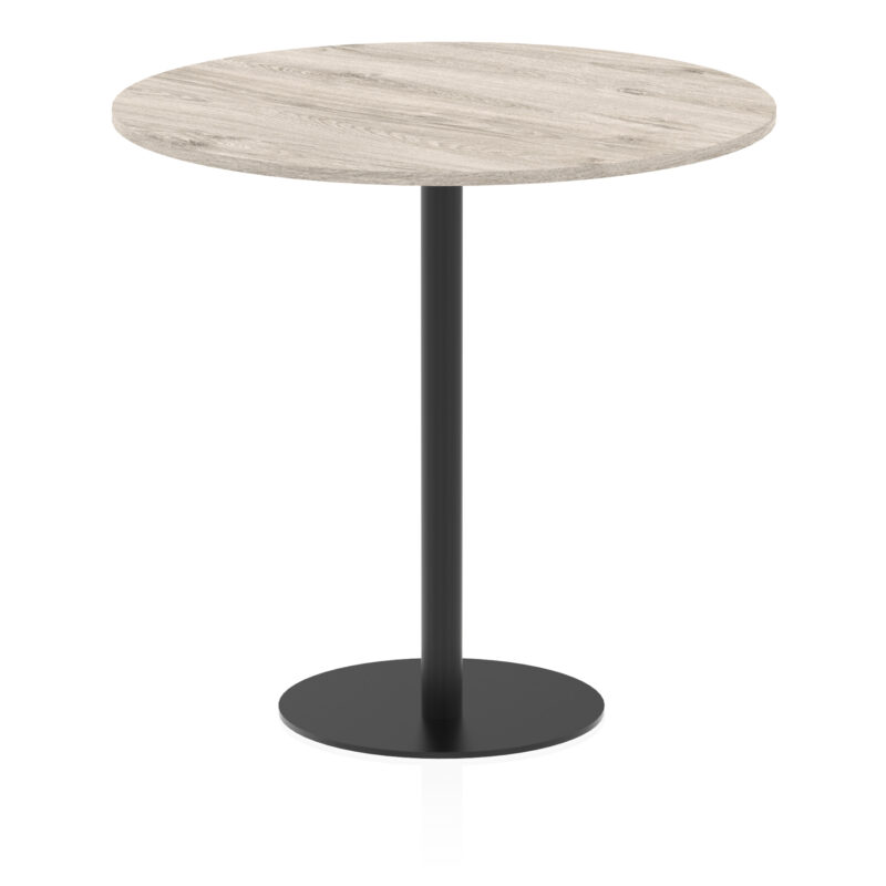 italia round poseur table black leg