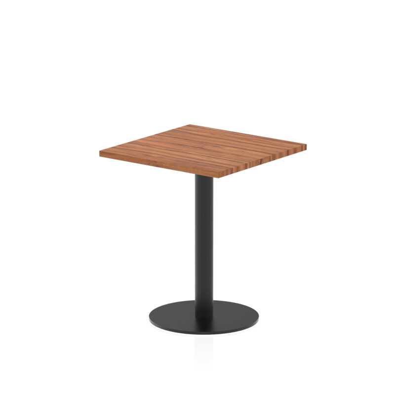 italia square poseur table black leg