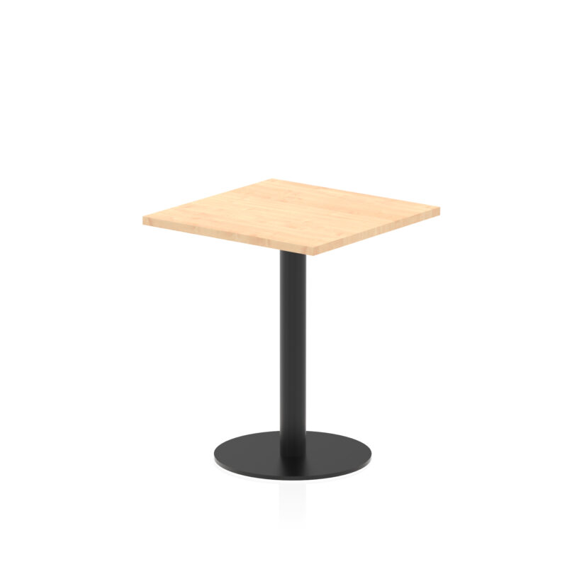 italia square poseur table black leg