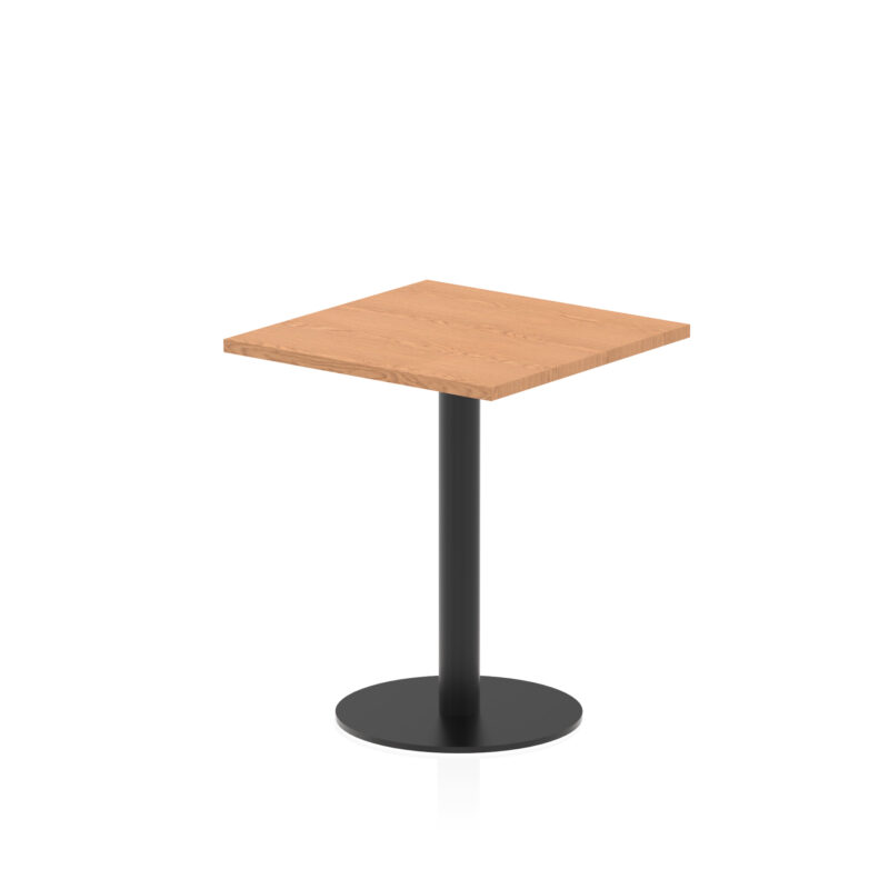italia square poseur table black leg