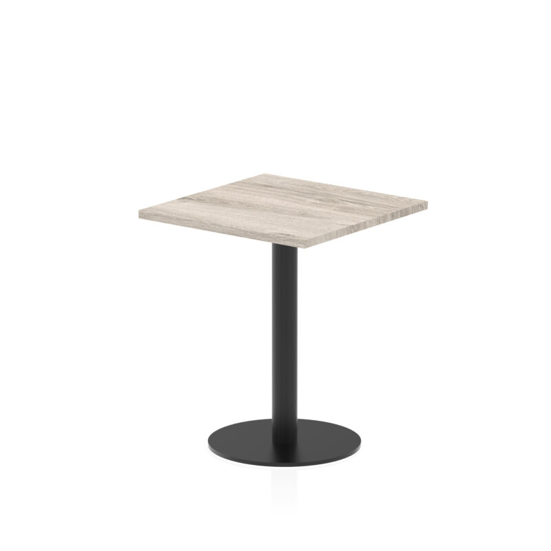 italia square poseur table black leg
