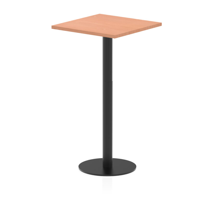 italia square poseur table black leg