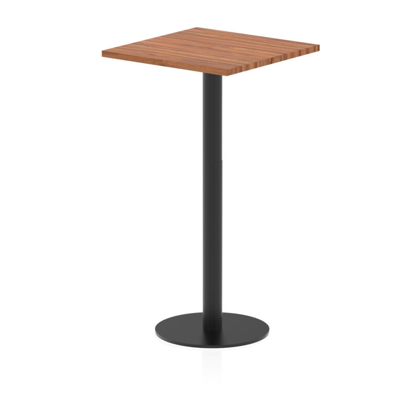 italia square poseur table black leg