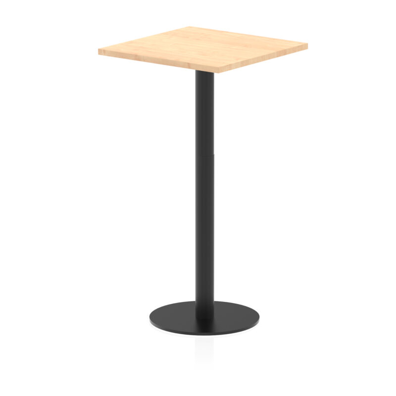 italia square poseur table black leg