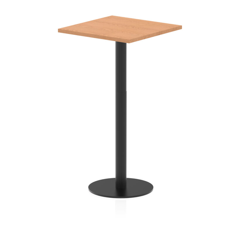 italia square poseur table black leg
