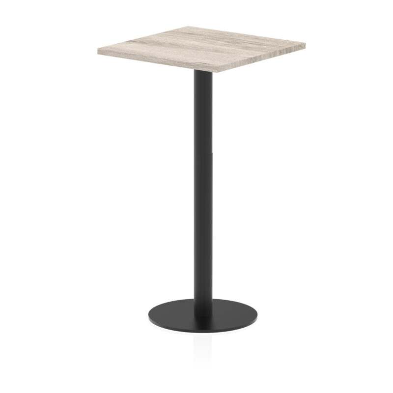 italia square poseur table black leg