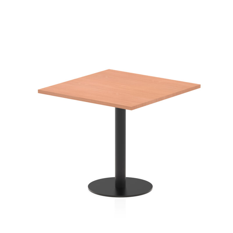 italia square poseur table black leg