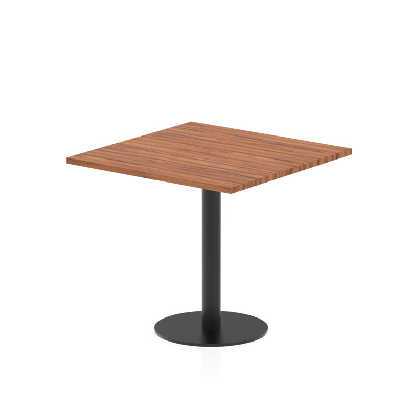 italia square poseur table black leg