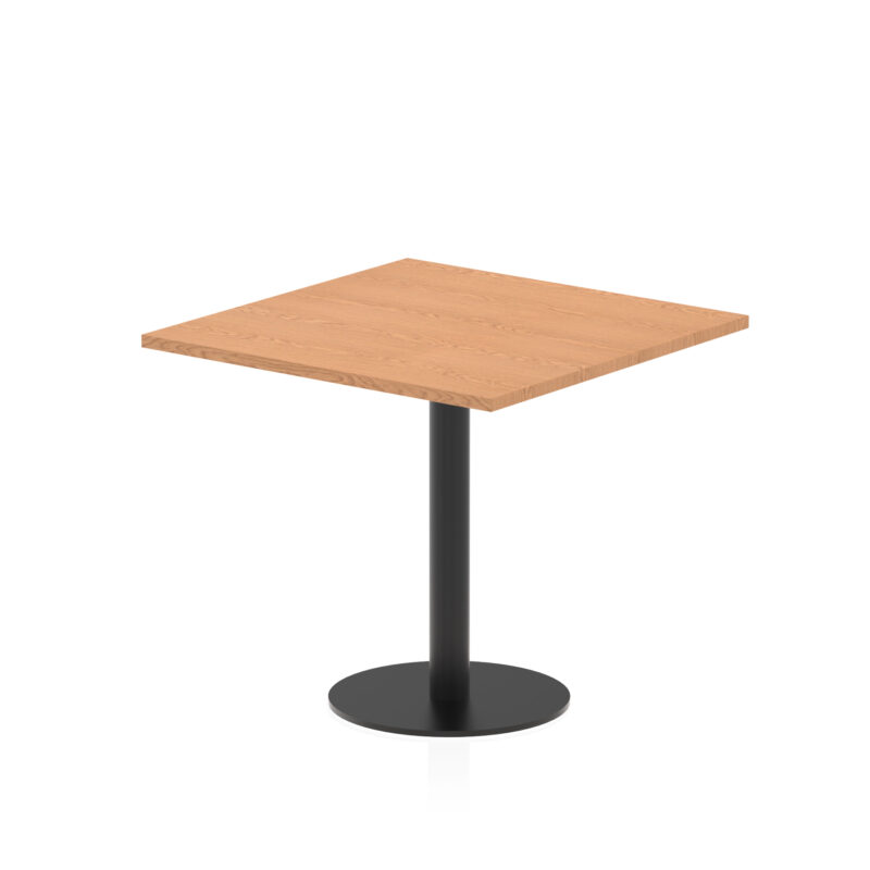 italia square poseur table black leg