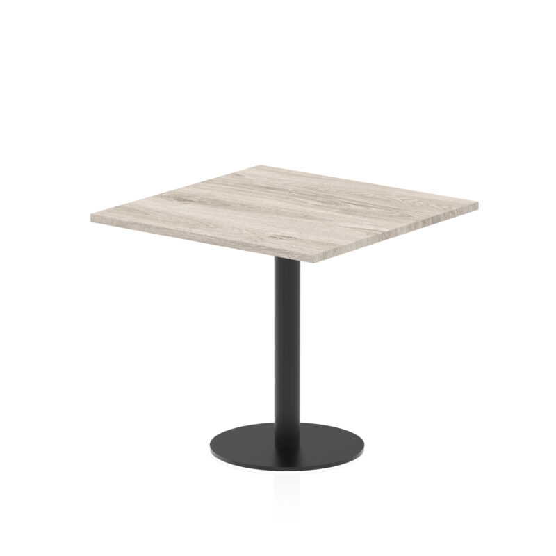 italia square poseur table black leg