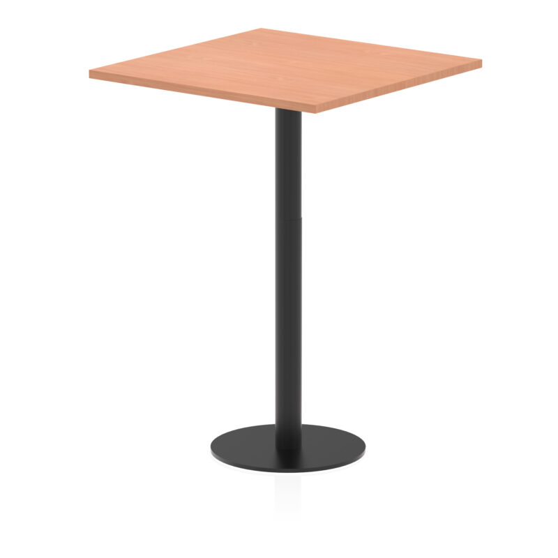 italia square poseur table black leg