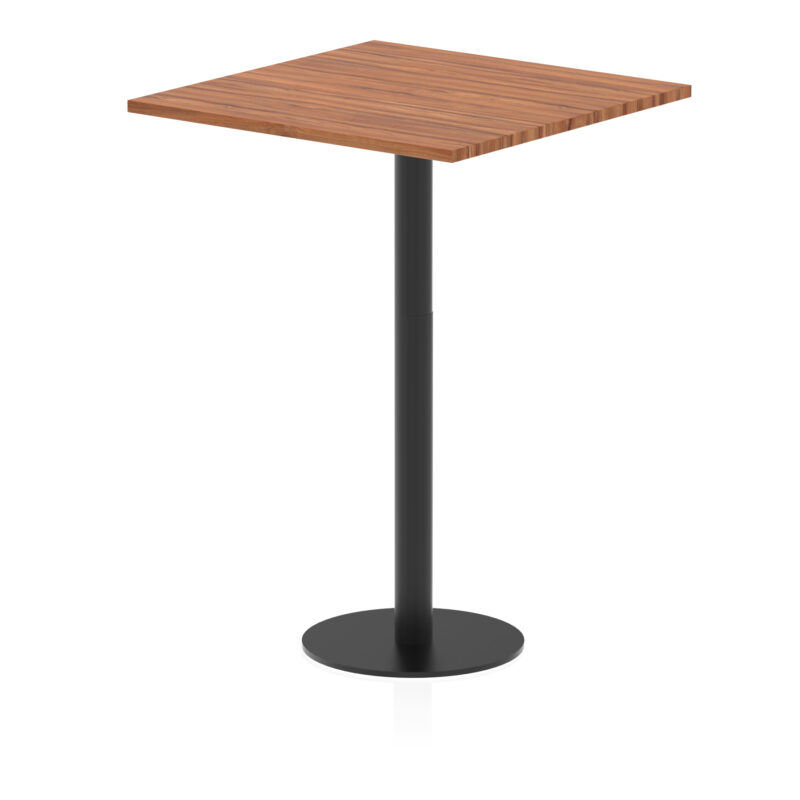 italia square poseur table black leg