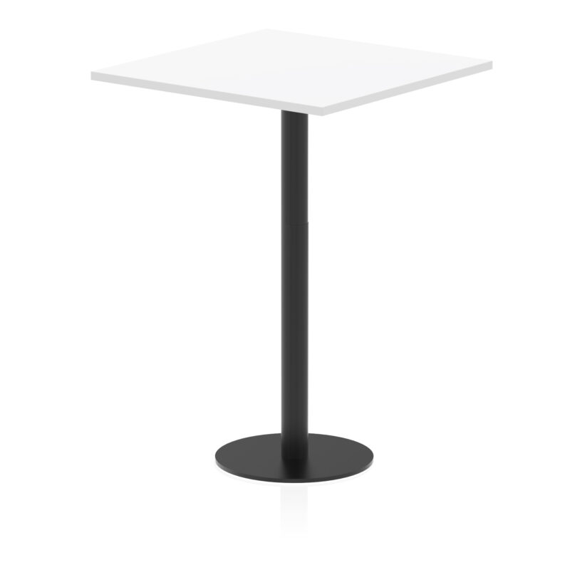 italia square poseur table black leg