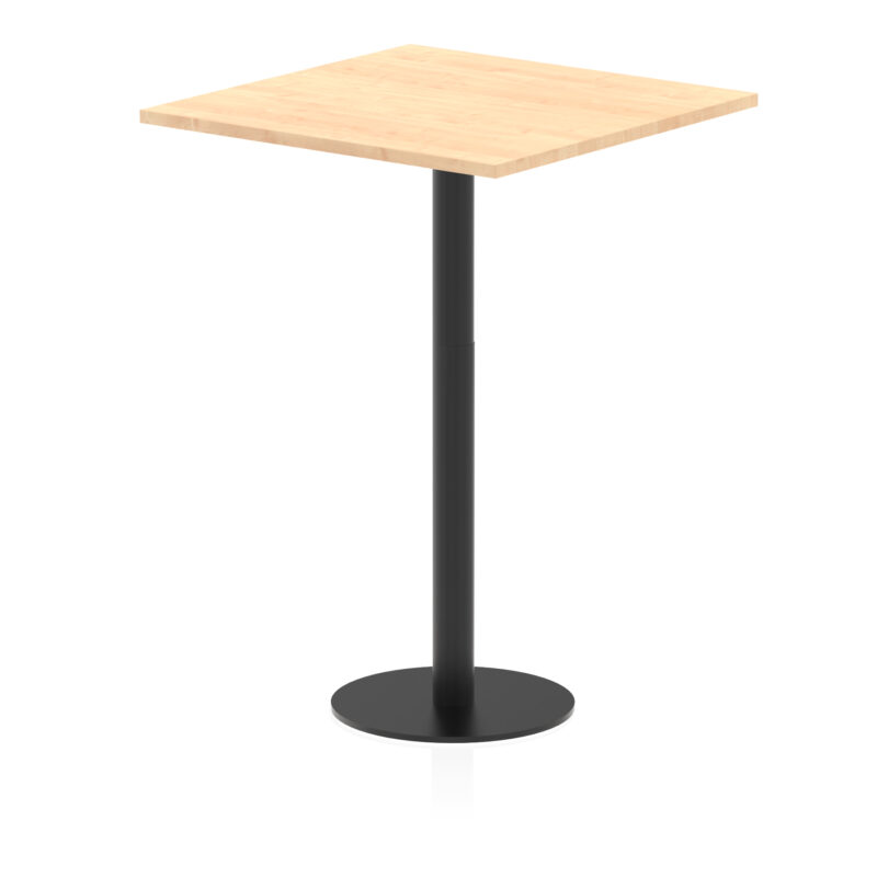italia square poseur table black leg